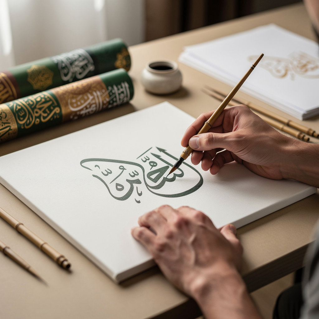 Al Mabrur Design Arabic calligraphy artwork showcasing traditional and modern calligraphy styles